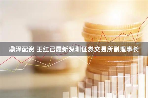鼎泽配资 王红已履新深圳证券交易所副理事长